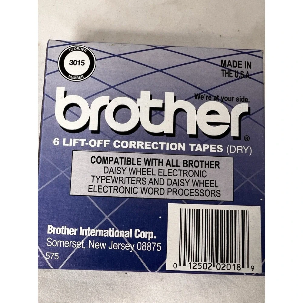 Brother 6 Lift-Off Correction Tapes (Dry) Compatible With Daisy/Wheel Typewriter